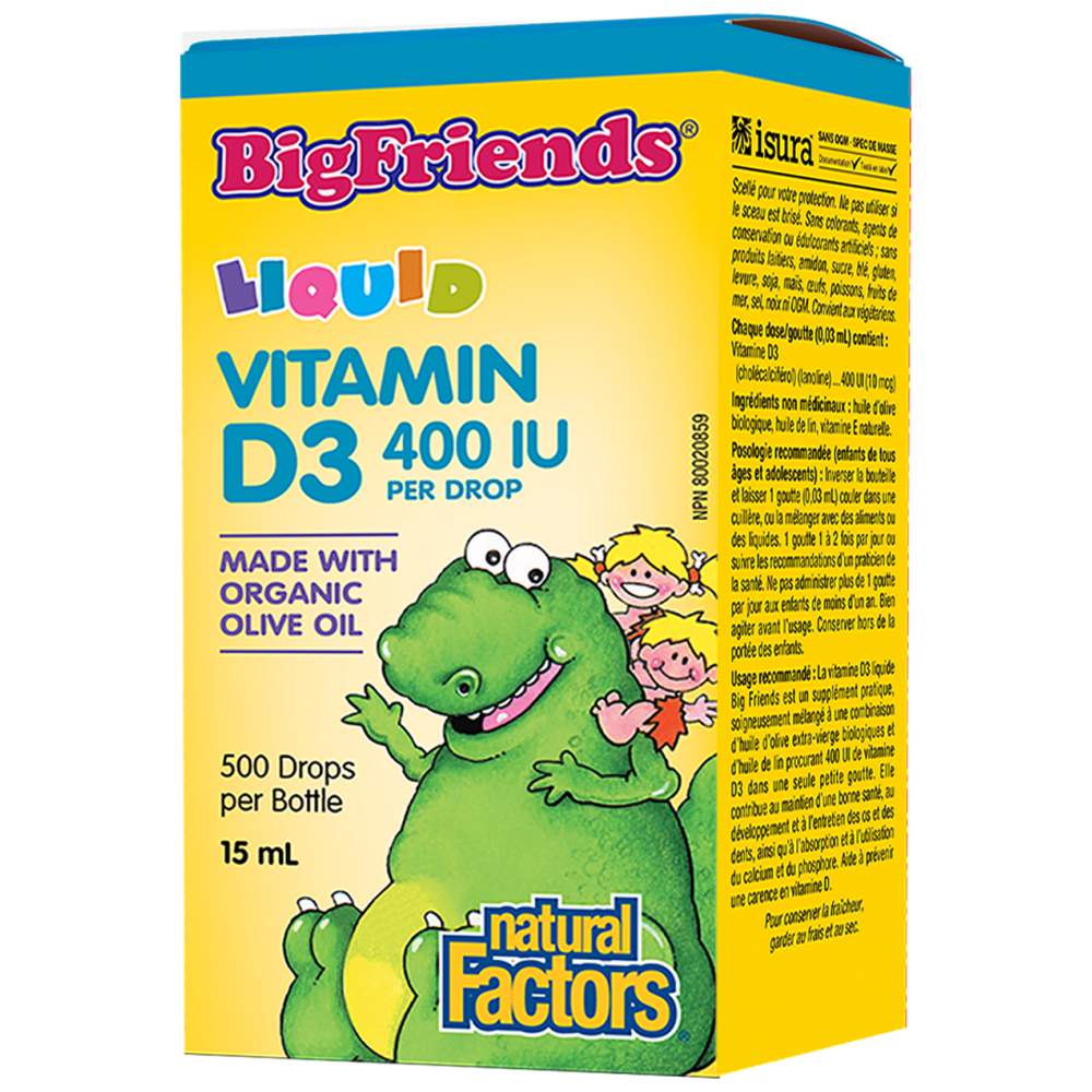 BigFriends Liquid Vitamin D3 for Kids 400 IU
