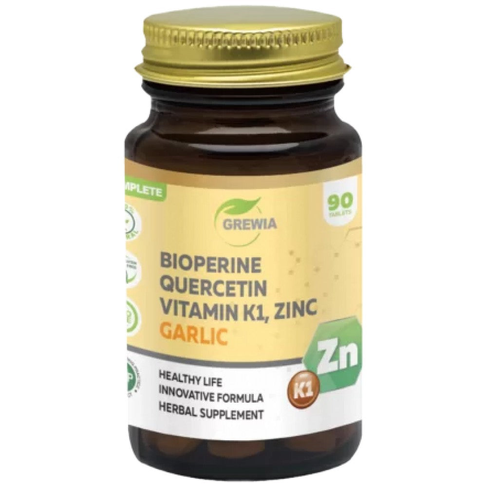 Bioperine, Quercetin, Vitamin K1, Zinc & Garlic