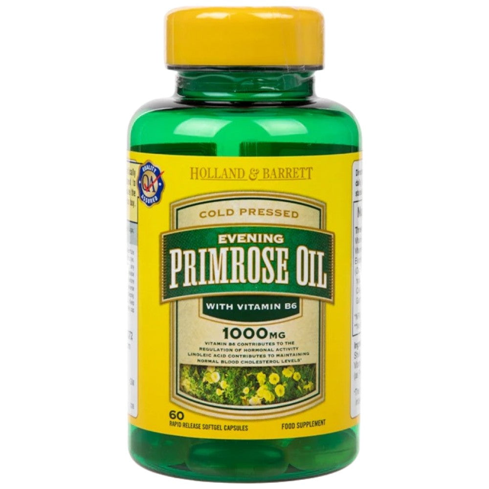 Natural Evening Primrose Oil 1000 mg | Plus Vitamin B6