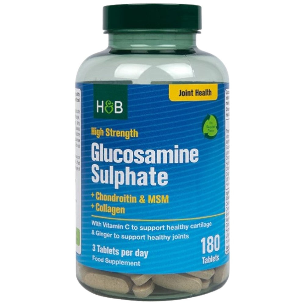 High Strength Glucosamine Sulphate | With Chondroitin, MSM and Collagen