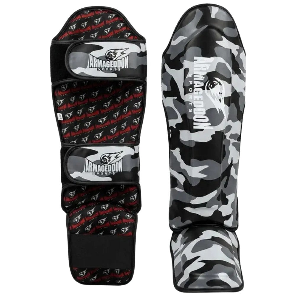 Shin Guards - Camo Grey