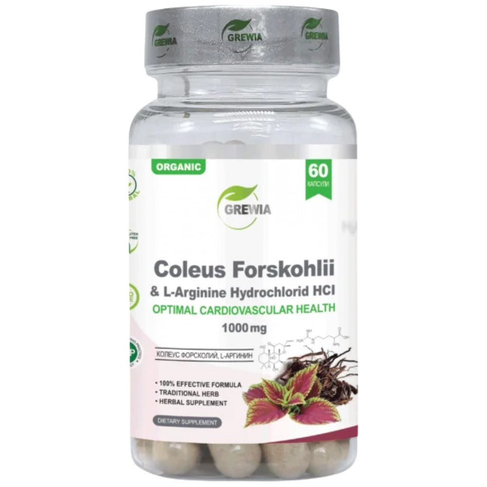 Coleus Forskohlii 25% – Forskolin & L-Arginine 1000 mg
