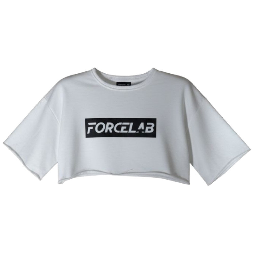 Women Oversized Crop T-Shirt - White