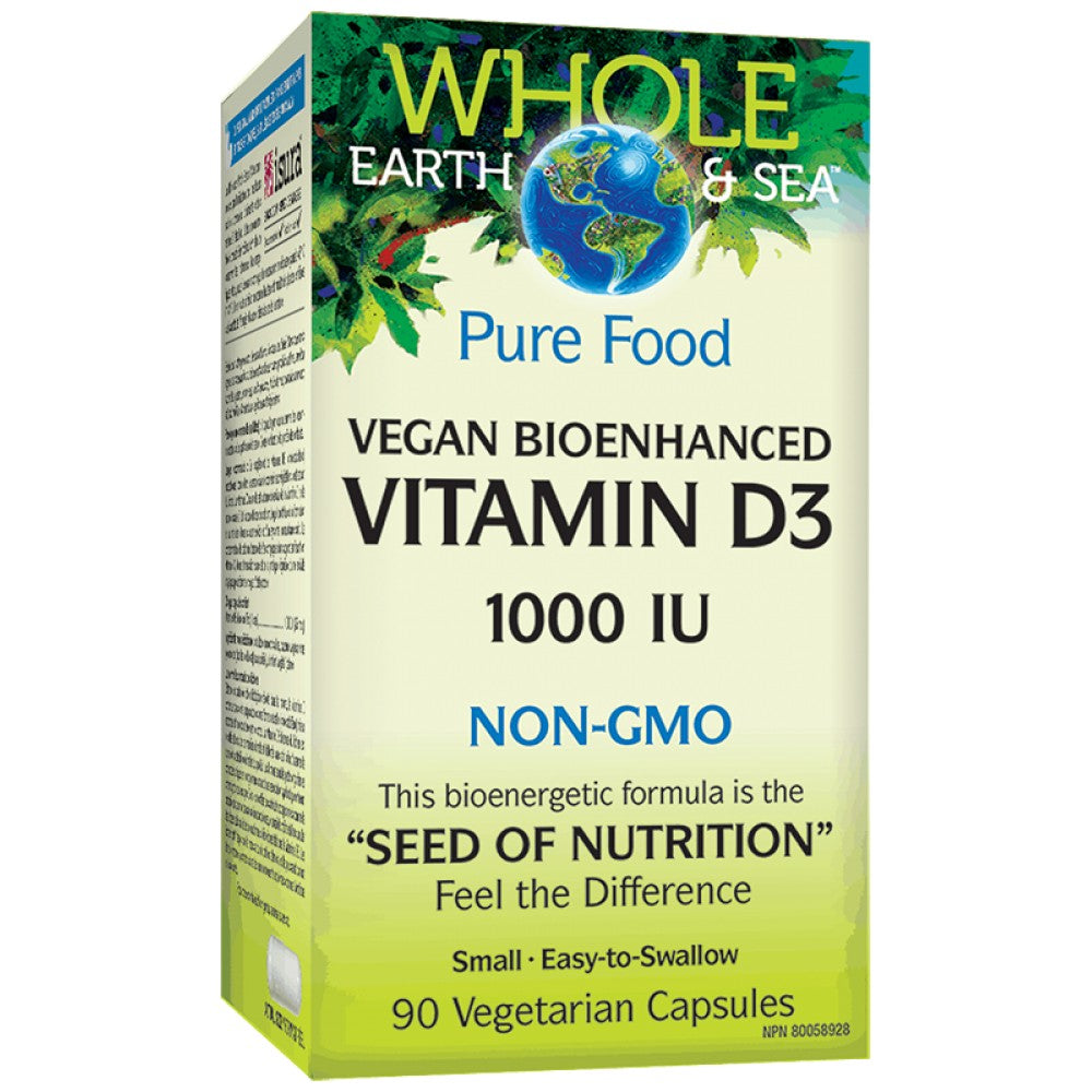 Whole Earth &amp; Sea® Vitamin D3 1000 IU | Vegan Bioenhanced