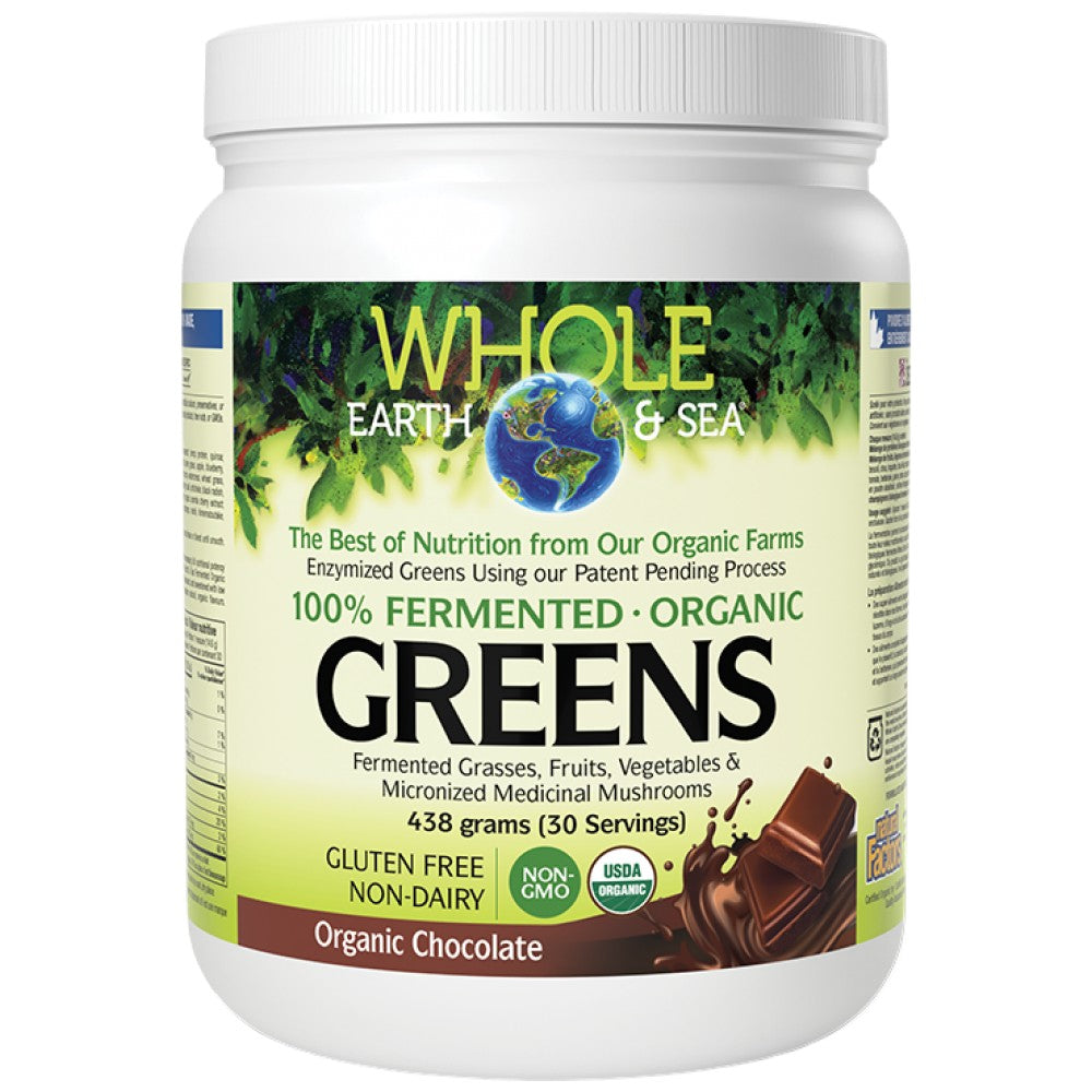 Whole Earth &amp; Sea | 100% Fermented Organic Greens, Chocolate