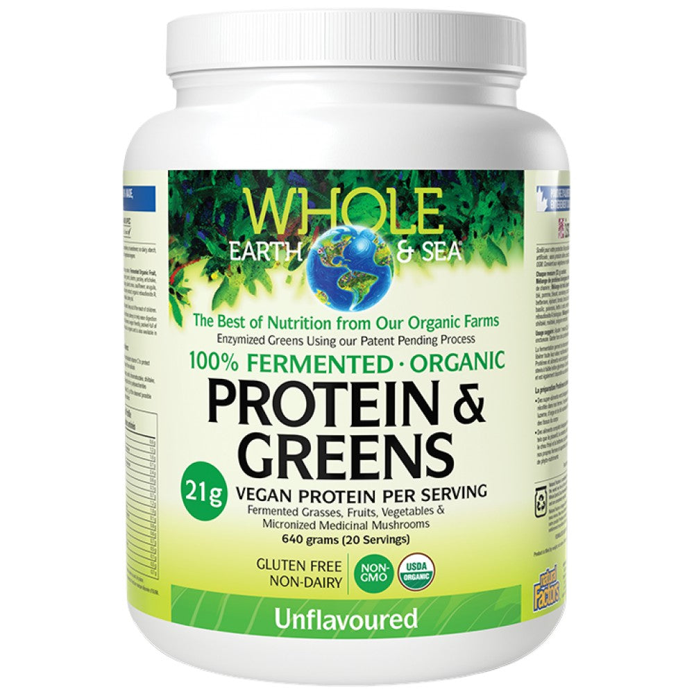 Whole Earth &amp; Sea | 100% Fermented Organic Protein and Greens, Unflavored