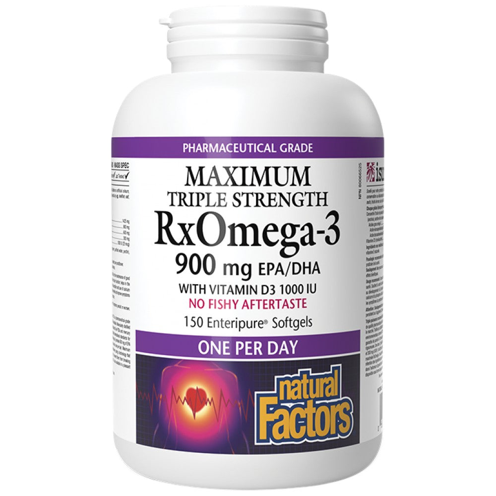 RxOmega 3 Maximum Triple Strength 1425 mg (900 mg EPA/DHA) With Vitamin D3 1000 IU