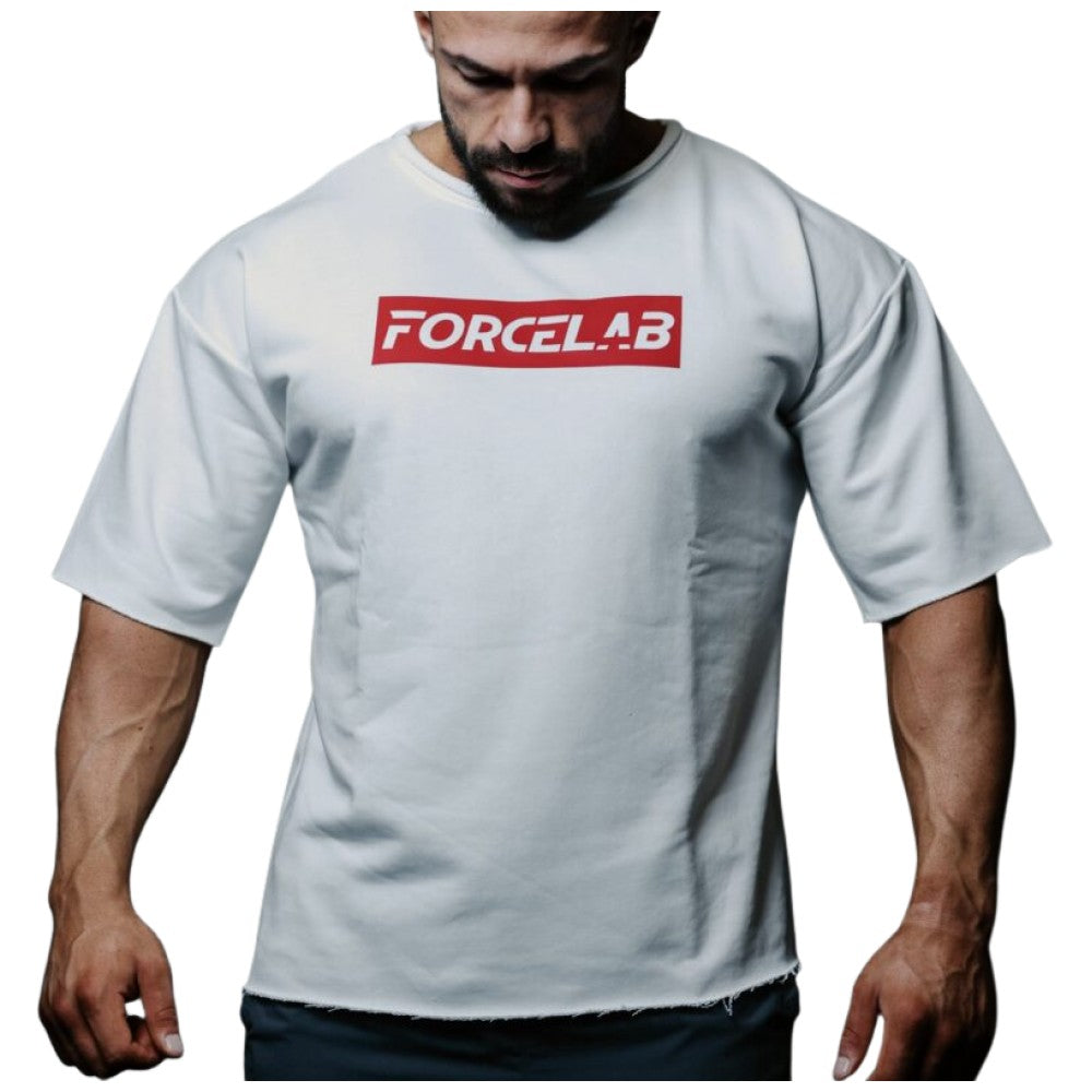 T-Shirt Forcelab - White with Red Logo