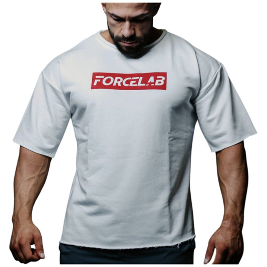 T-Shirt Forcelab - White with Red Logo