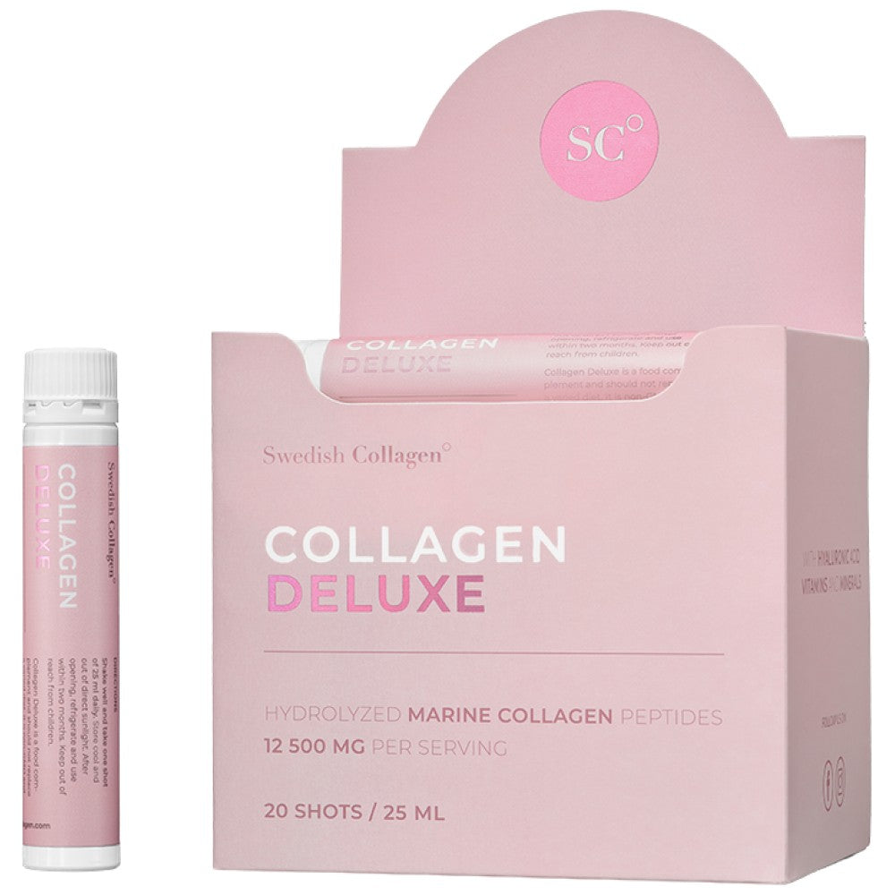 Collagen Deluxe Liquid | Hydrolyzed Marine Collagen Peptides with Hyaluronic Acid, Vitamins and Minerals