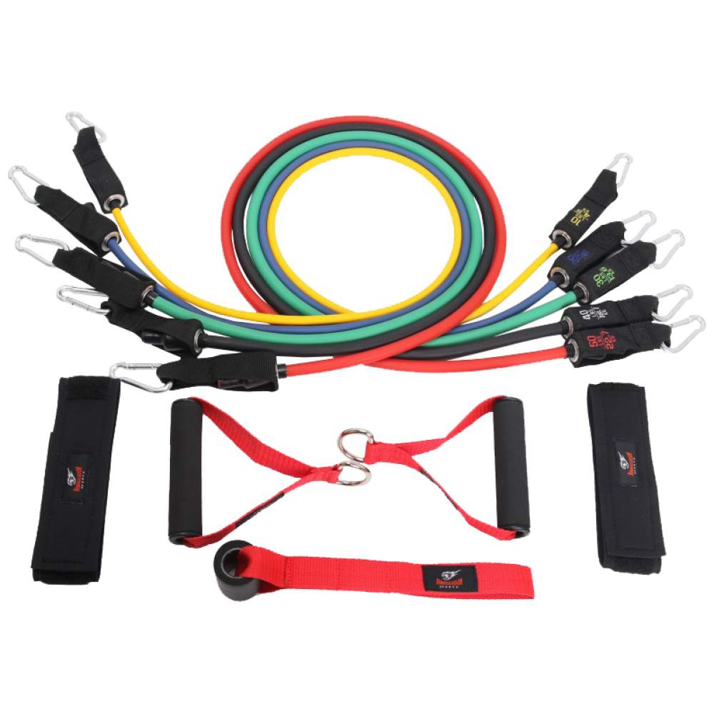Комплект фитнес ластици за трениране от 11 части / Resistance Band Set