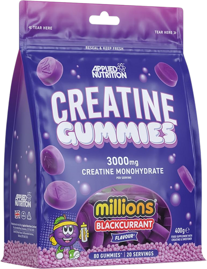 Applied Nutrition Creatine Gummies желирани бонбони с креатин монохидрат вкус касис от DobavkiBG