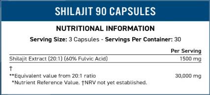 Applied Nutrition Shilajit състав етикет и начин на прием