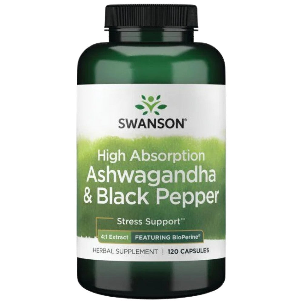 High Absorption Ashwagandha &amp; Black Pepper | Featuring BioPerine