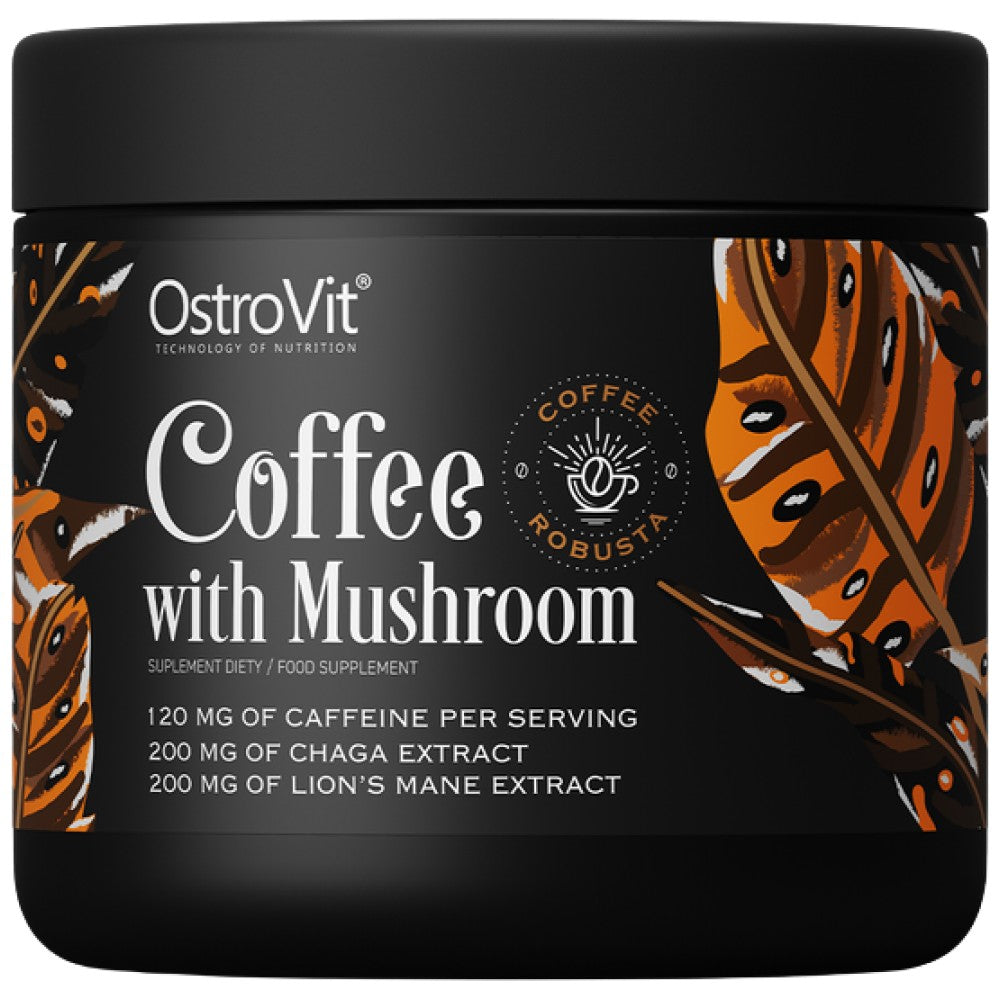 Coffee with Mushroom | Natural Robusta with Chaga, Lion's Mane, Caffeine &amp; L-Theanine