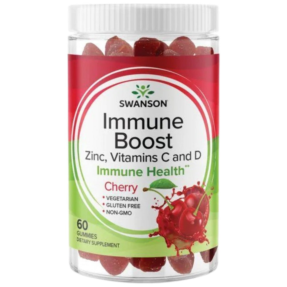 Immune Boost Gummies with Acerola, Zinc and Vitamin C &amp; D | Cherry