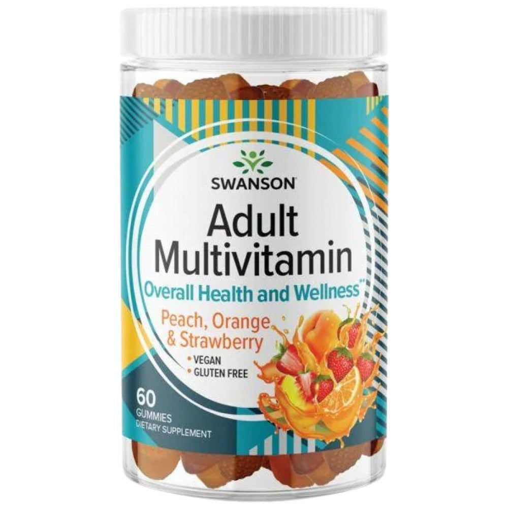 Adult Multivitamin Gummies | Peach, Orange &amp; Strawberry