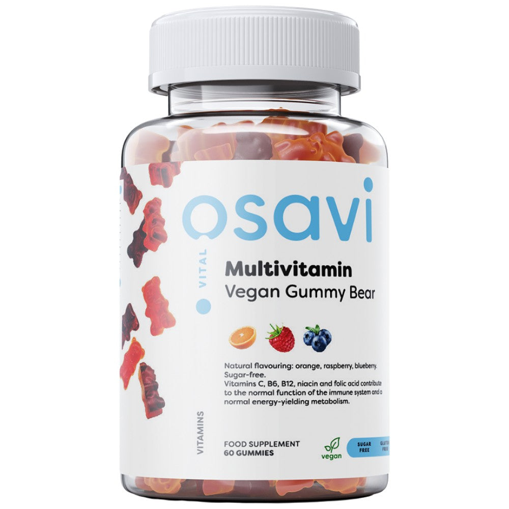 Multivitamin Vegan Gummy Bear | Orange, Raspberry, Blueberry