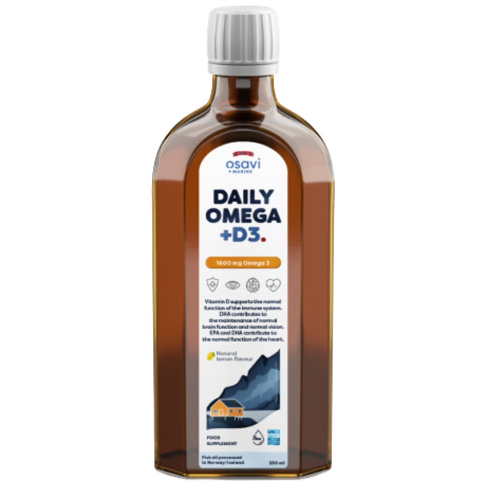 Daily Omega + D3 Liquid | Natural Lemon Flavored