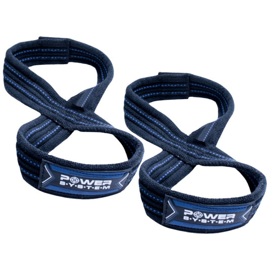 Lifting Straps Figure 8 - Black &amp; Blue