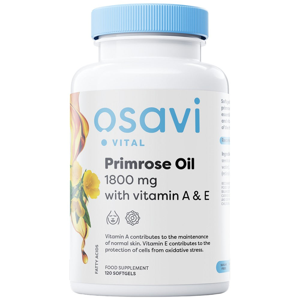 Primrose Oil 1800 mg | with Vitamin A &amp; E