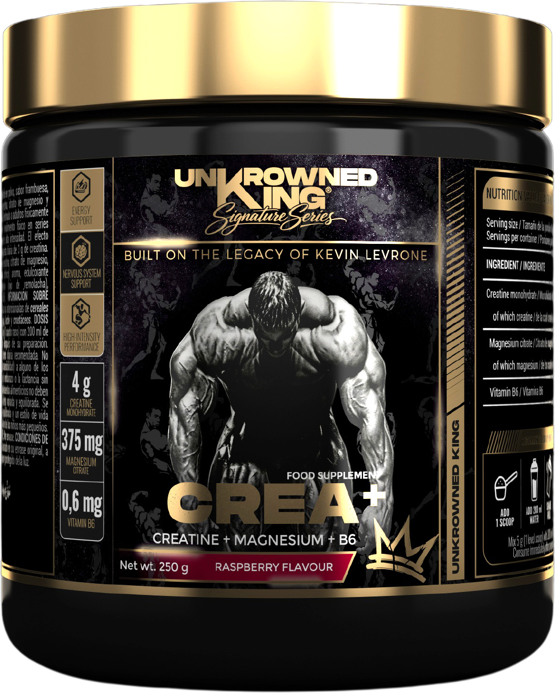 UnKrowned King Crea+ Kevin Levrone креатин монохидрат вкус малина