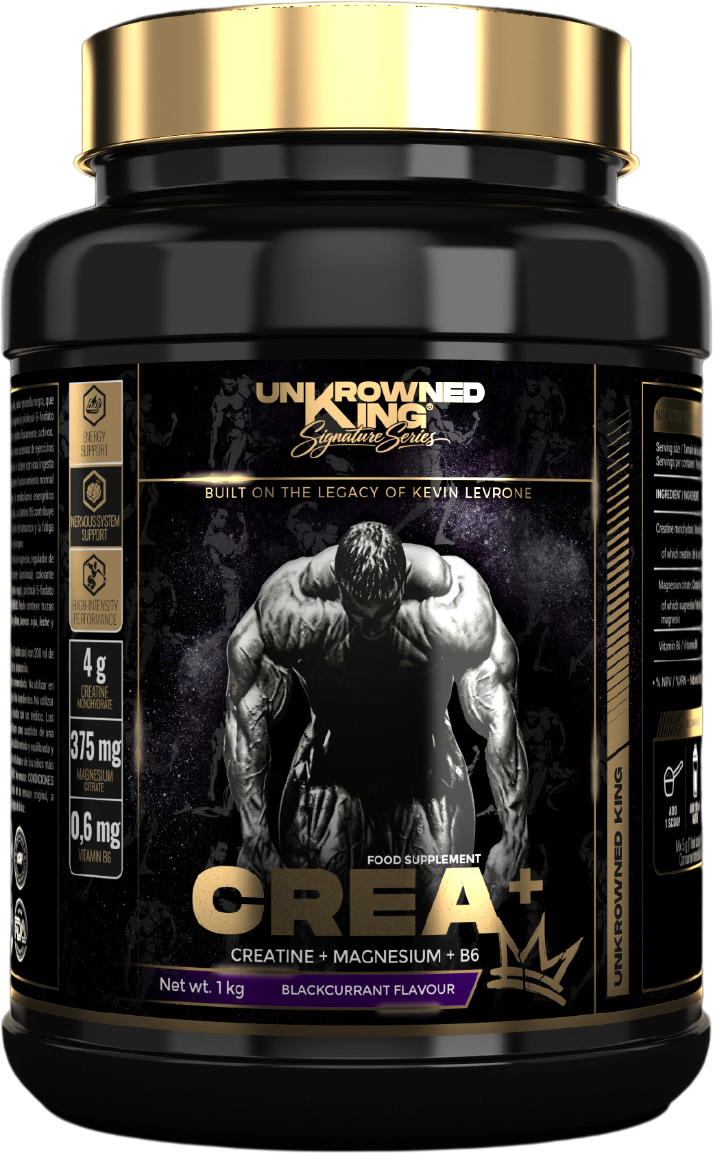 UnKrowned King Crea+ Kevin Levrone креатин с магнезий и B6 вкус касис от DobavkiBG